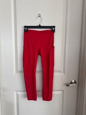 lululemon athletica Bright Red High-Rise Leggings with Side Pockets